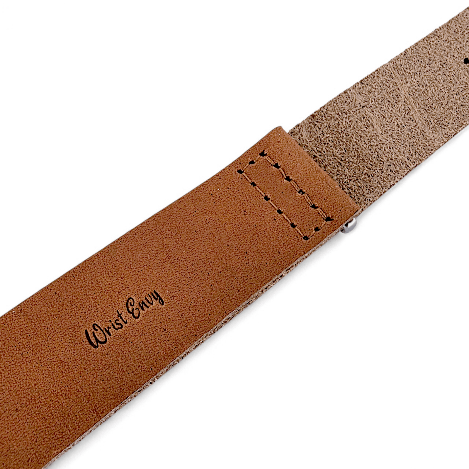 Horween Leather One Piece Military Watch Strap 20mm Brown - Wrist Envy