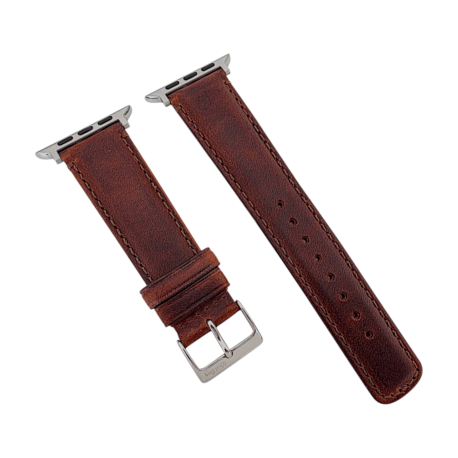 Horween Leather Watch Strap For Apple IWatch Dark Brown - Wrist Envy