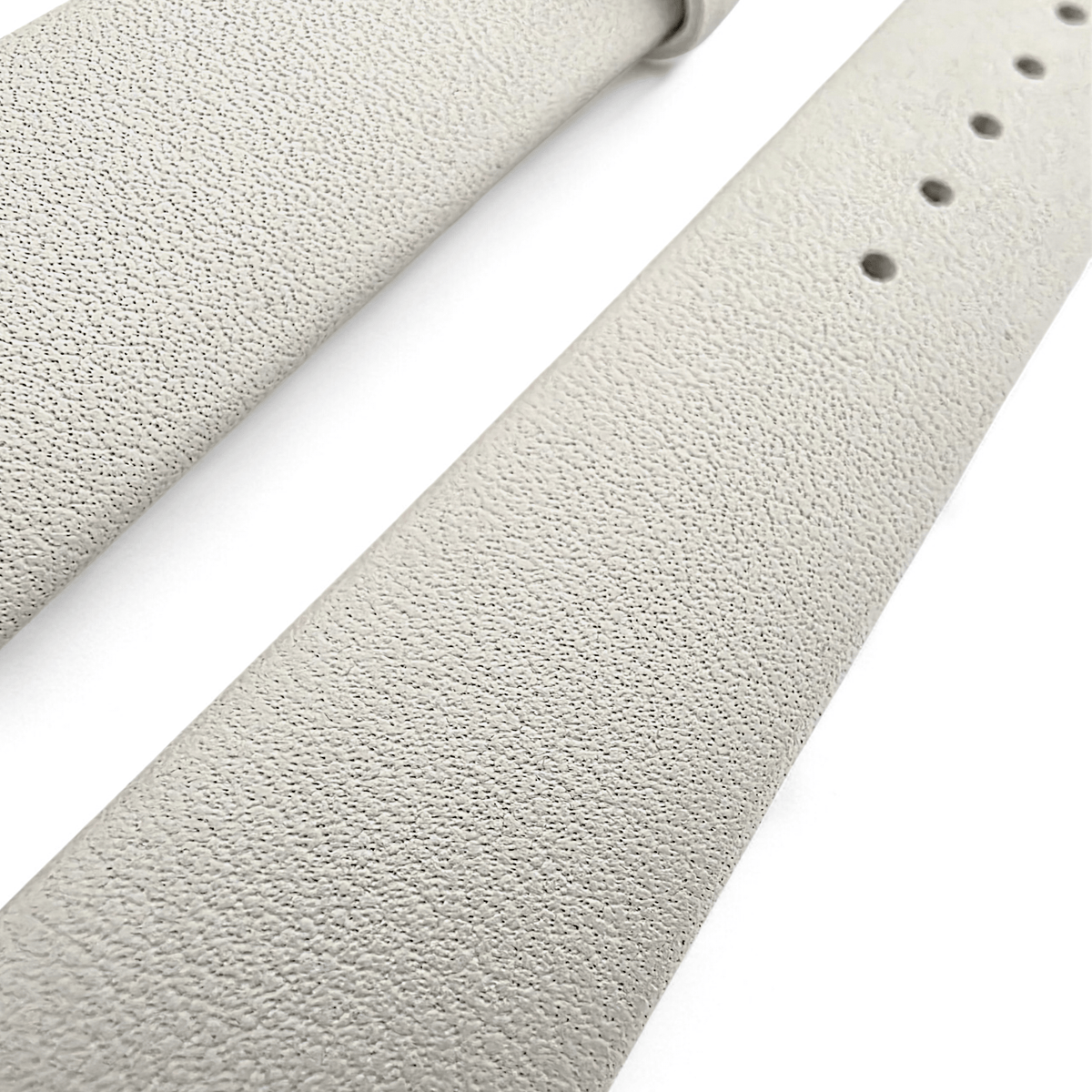 Infinity Edge Italian Leather Watch Strap 18mm 20mm Starlight Cream - Wrist Envy