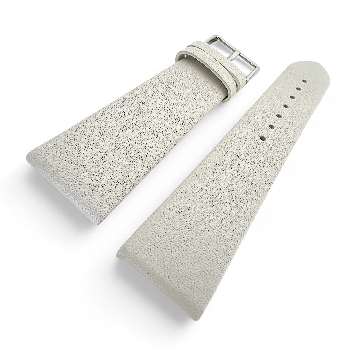 Infinity Edge Italian Leather Watch Strap 18mm 20mm Starlight Cream - Wrist Envy