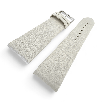 Infinity Edge Italian Leather Watch Strap 18mm 20mm Starlight Cream - Wrist Envy