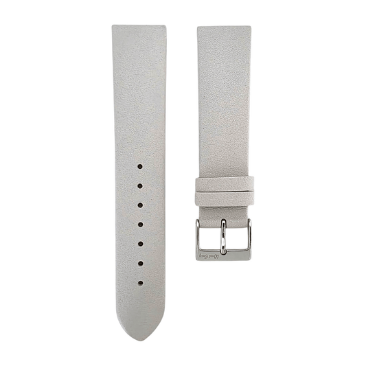 Infinity Edge Italian Leather Watch Strap 18mm 20mm Starlight Cream - Wrist Envy