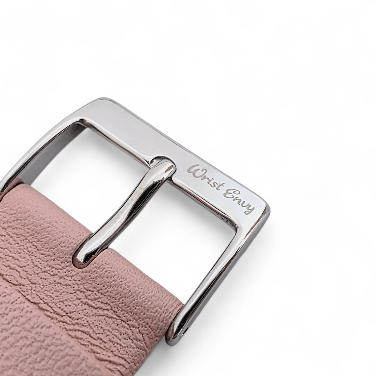 Infinity Edge Italian Leather Watch Strap 20mm Pink - Wrist Envy