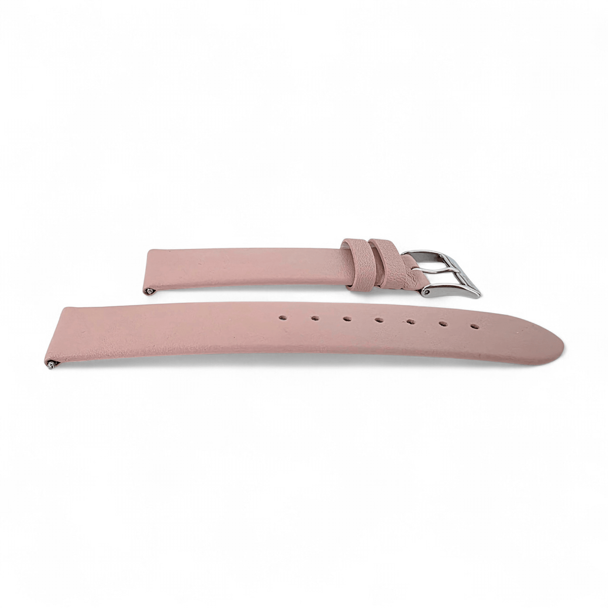Infinity Edge Italian Leather Watch Strap 20mm Pink - Wrist Envy