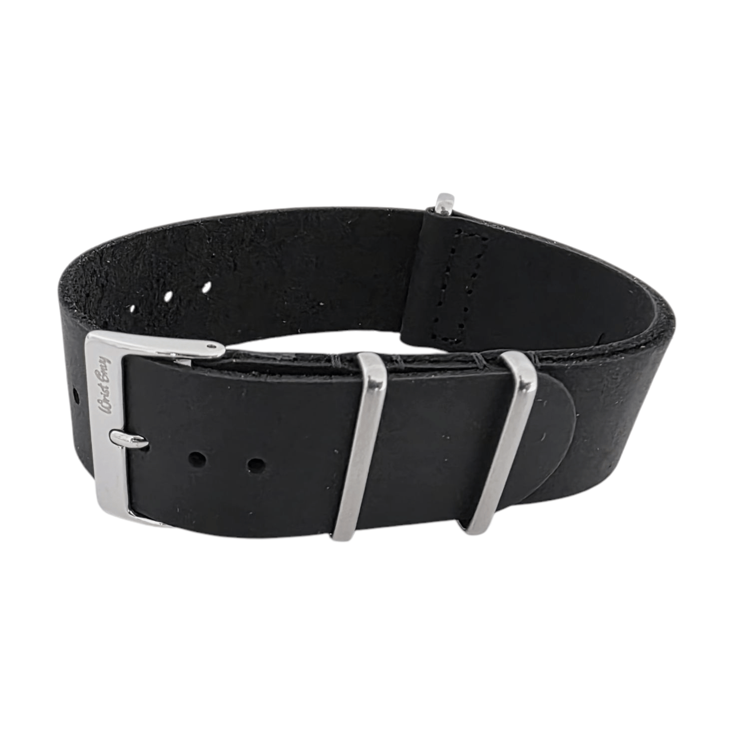 Italian Leather Military Watch Strap 18mm 20mm 21mm 22mm XL Black - Wrist Envy