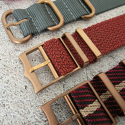 Job Lot of 5 Nylon Watch Straps Bands 20mm Military For Tudor Buckle Bronze Uk - Wrist Envy