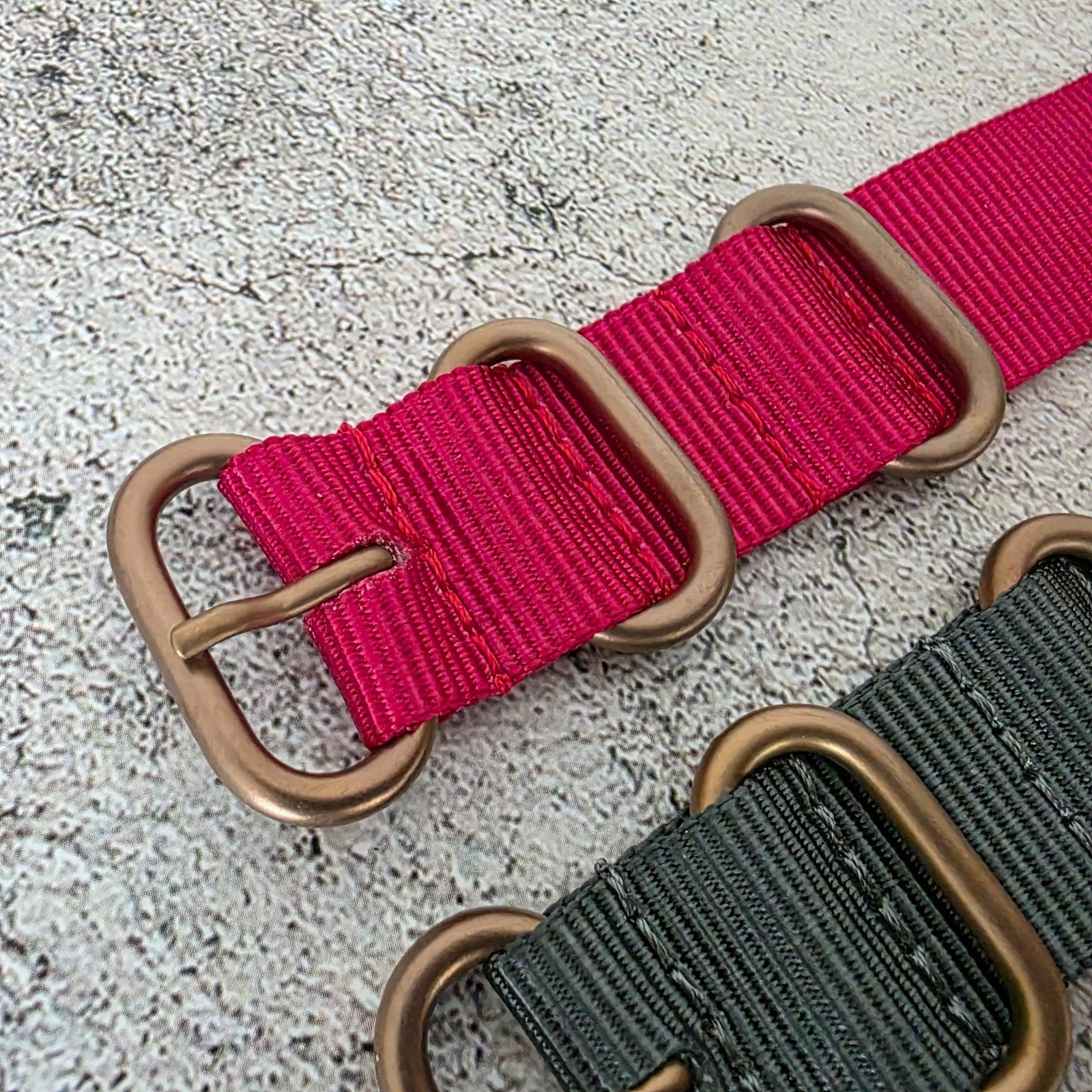 Job Lot of 5 Nylon Watch Straps Bands 20mm Military For Tudor Buckle Bronze Uk - Wrist Envy