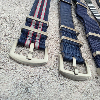 Job Lot of 5 Nylon Watch Straps Bands 22mm Military Blue For Tudor Buckle Mens - Wrist Envy