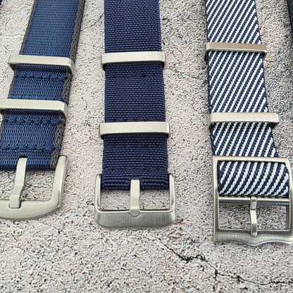 Job Lot of 5 Nylon Watch Straps Bands 22mm Military Blue For Tudor Buckle Mens - Wrist Envy