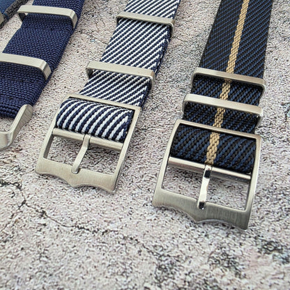 Job Lot of 5 Nylon Watch Straps Bands 22mm Military Blue For Tudor Buckle Mens - Wrist Envy