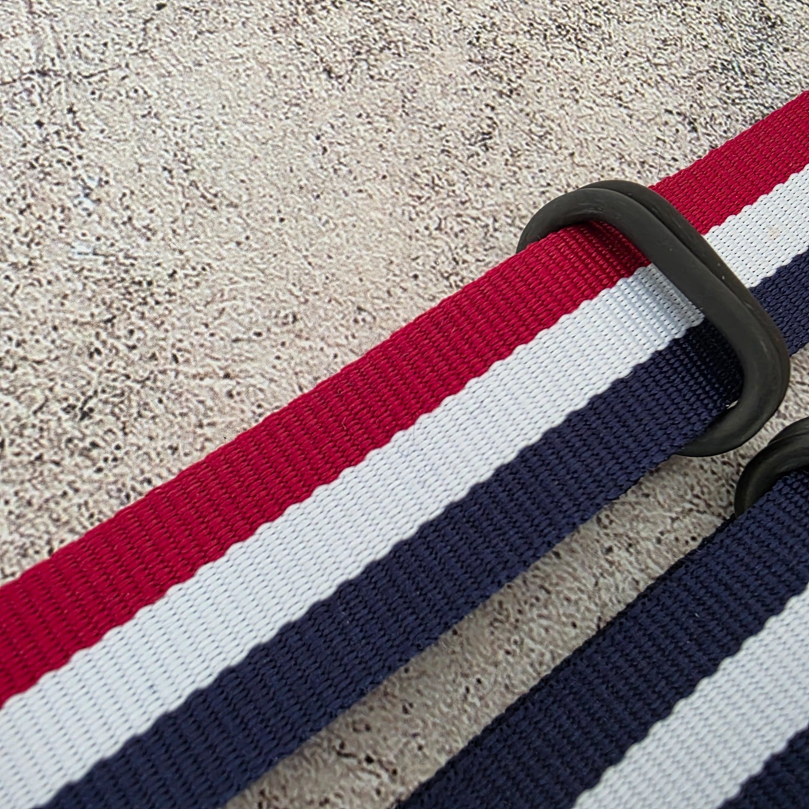 Job Lot of 5 Nylon Watch Straps Bands 22mm Military Blue For Tudor Buckle Red UK - Wrist Envy