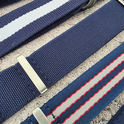 Job Lot of 5 Nylon Watch Straps Bands 22mm Military Blue For Tudor Buckle Red UK - Wrist Envy