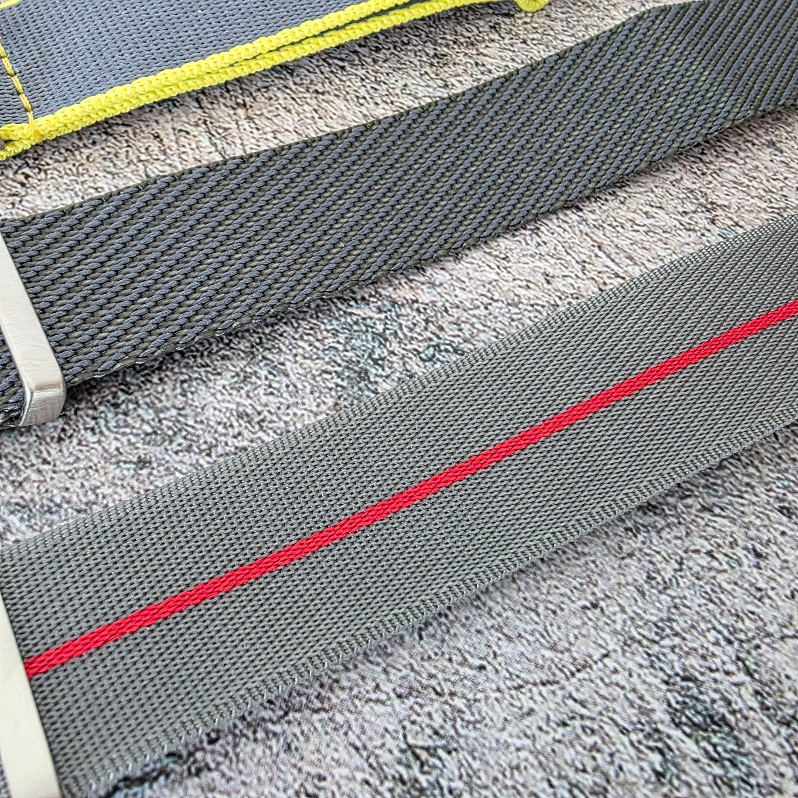 Job Lot of 5 Nylon Watch Straps Bands 22mm Military Grey For Tudor Buckle Mens - Wrist Envy