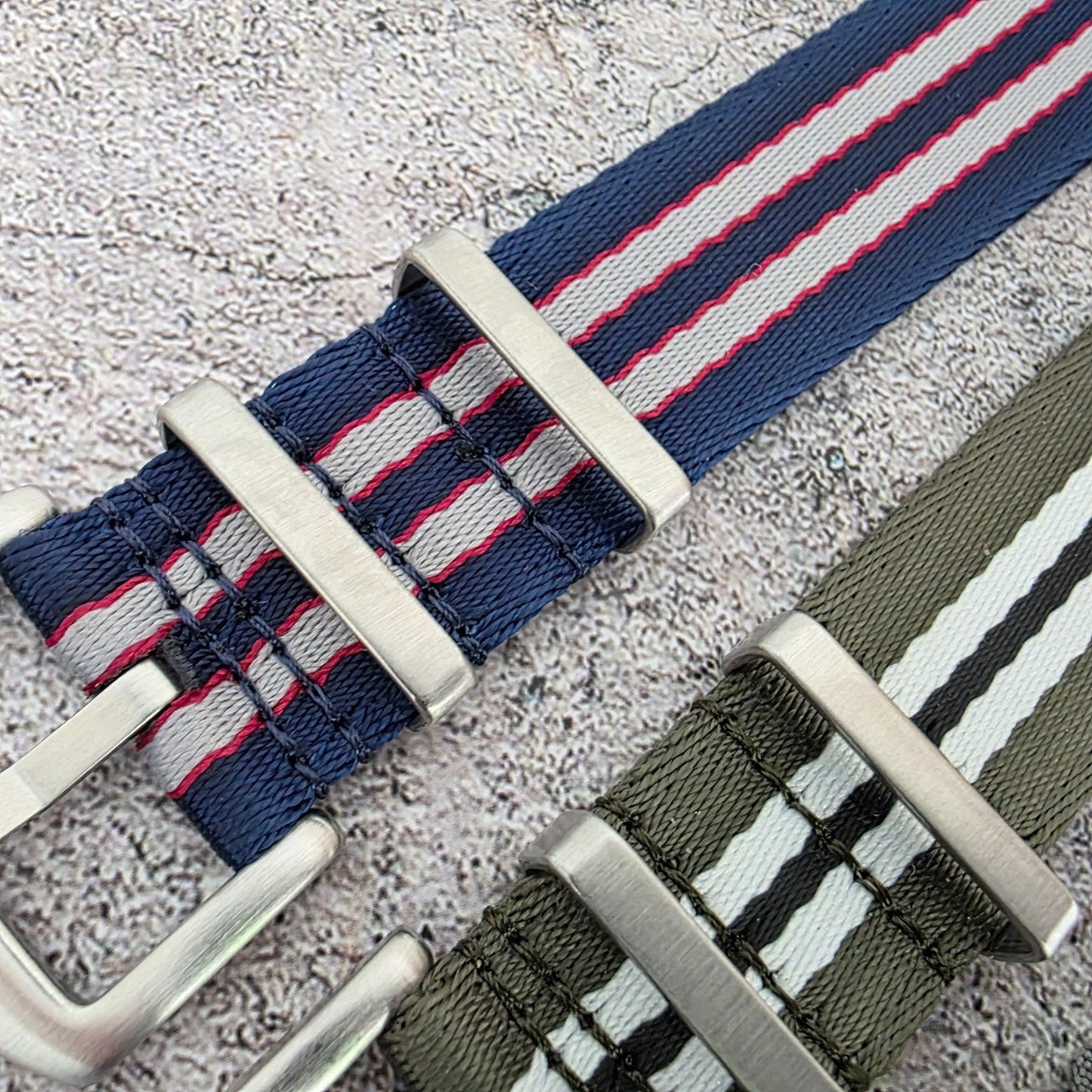 Job Lot of 5 Nylon Watch Straps Bands 22mm Military Mixed For Tudor Buckle Mens - Wrist Envy