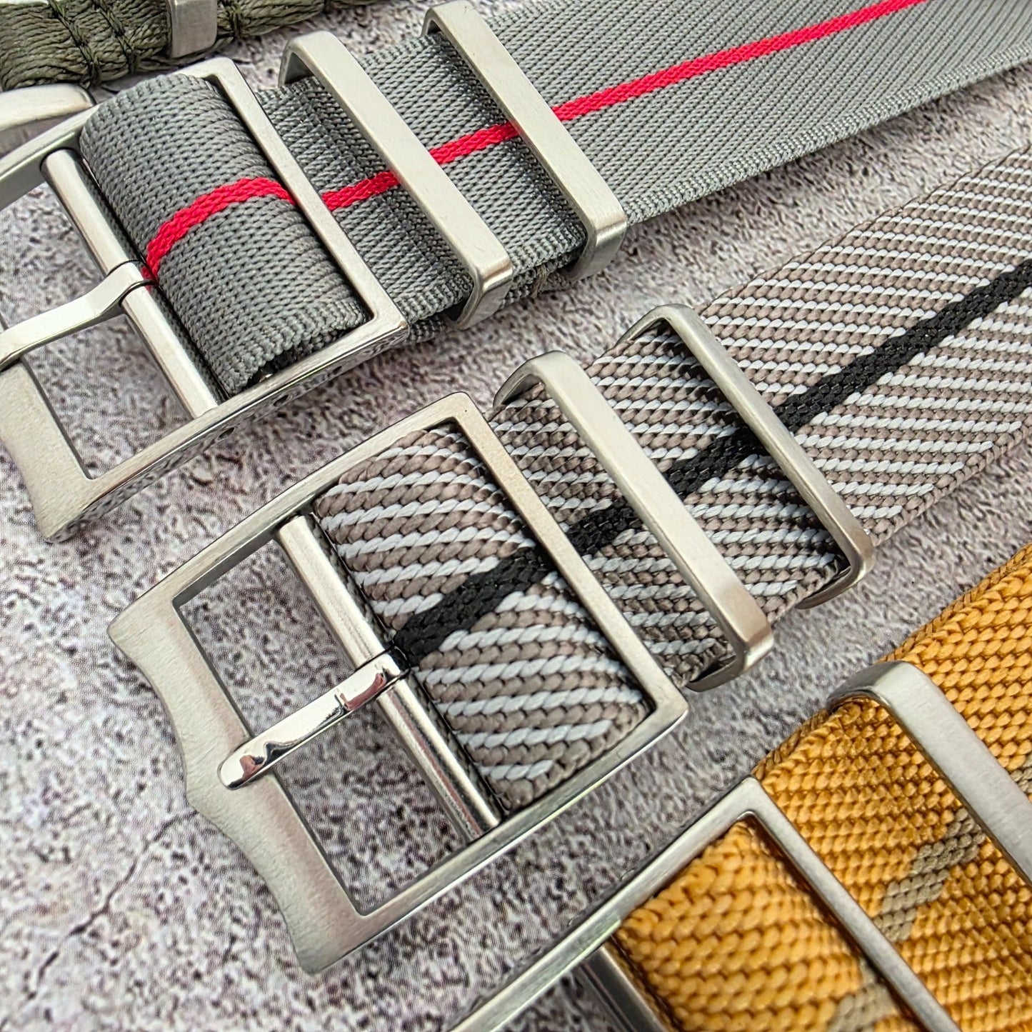 Job Lot of 5 Nylon Watch Straps Bands 22mm Military Mixed For Tudor Buckle Mens - Wrist Envy