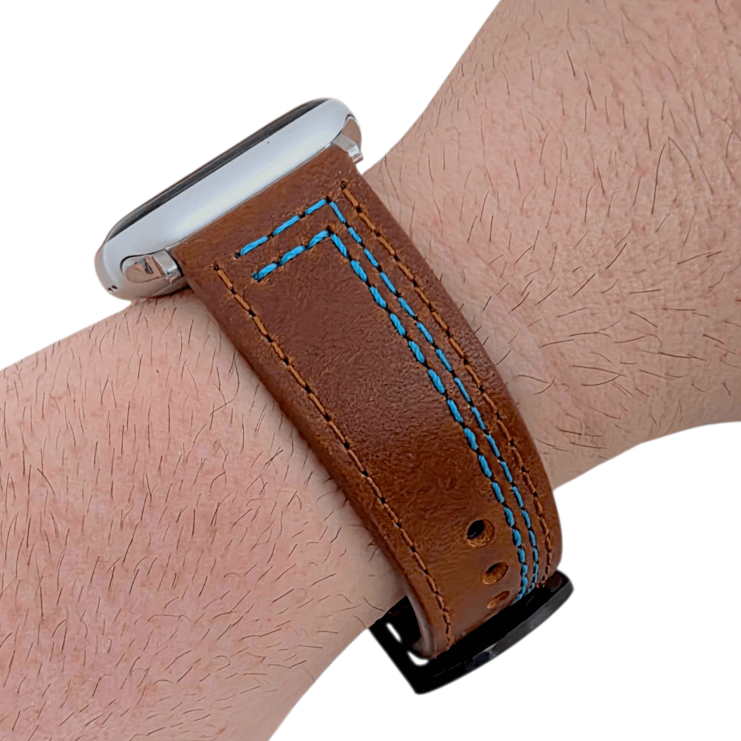Leather Watch Strap For Apple Iwatch Dark Brown - Wrist Envy