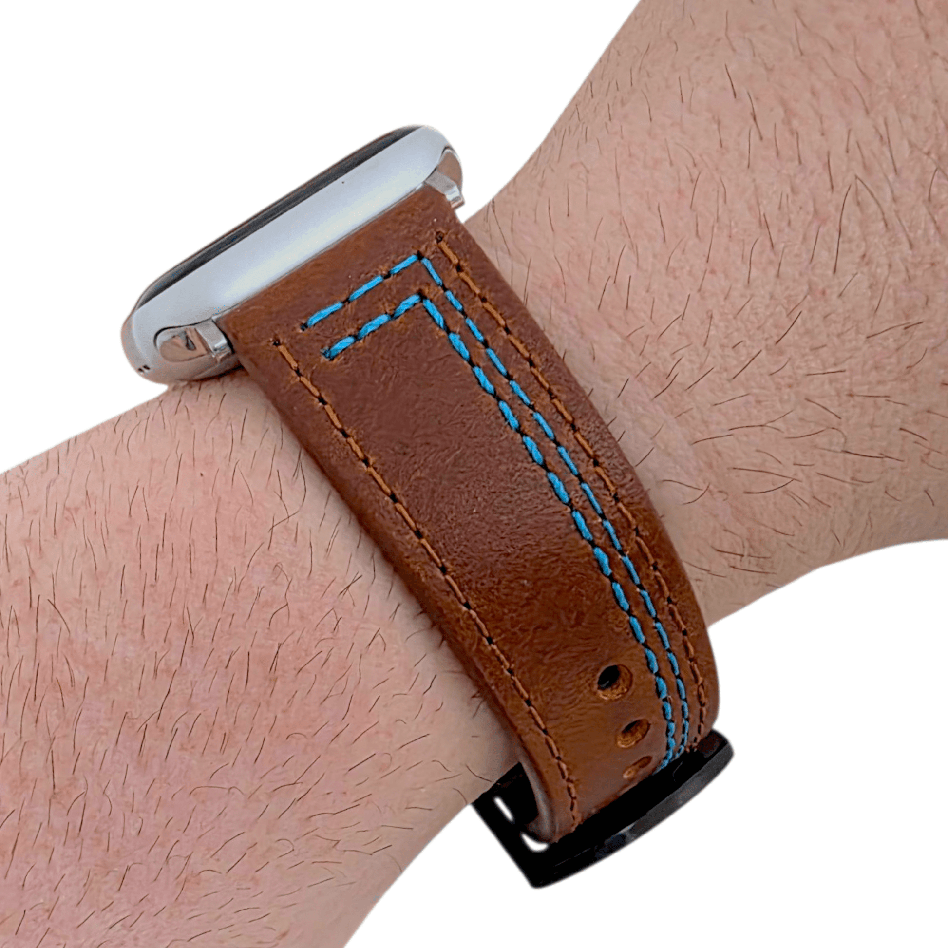 Leather Watch Strap For Apple Iwatch Dark Brown - Wrist Envy