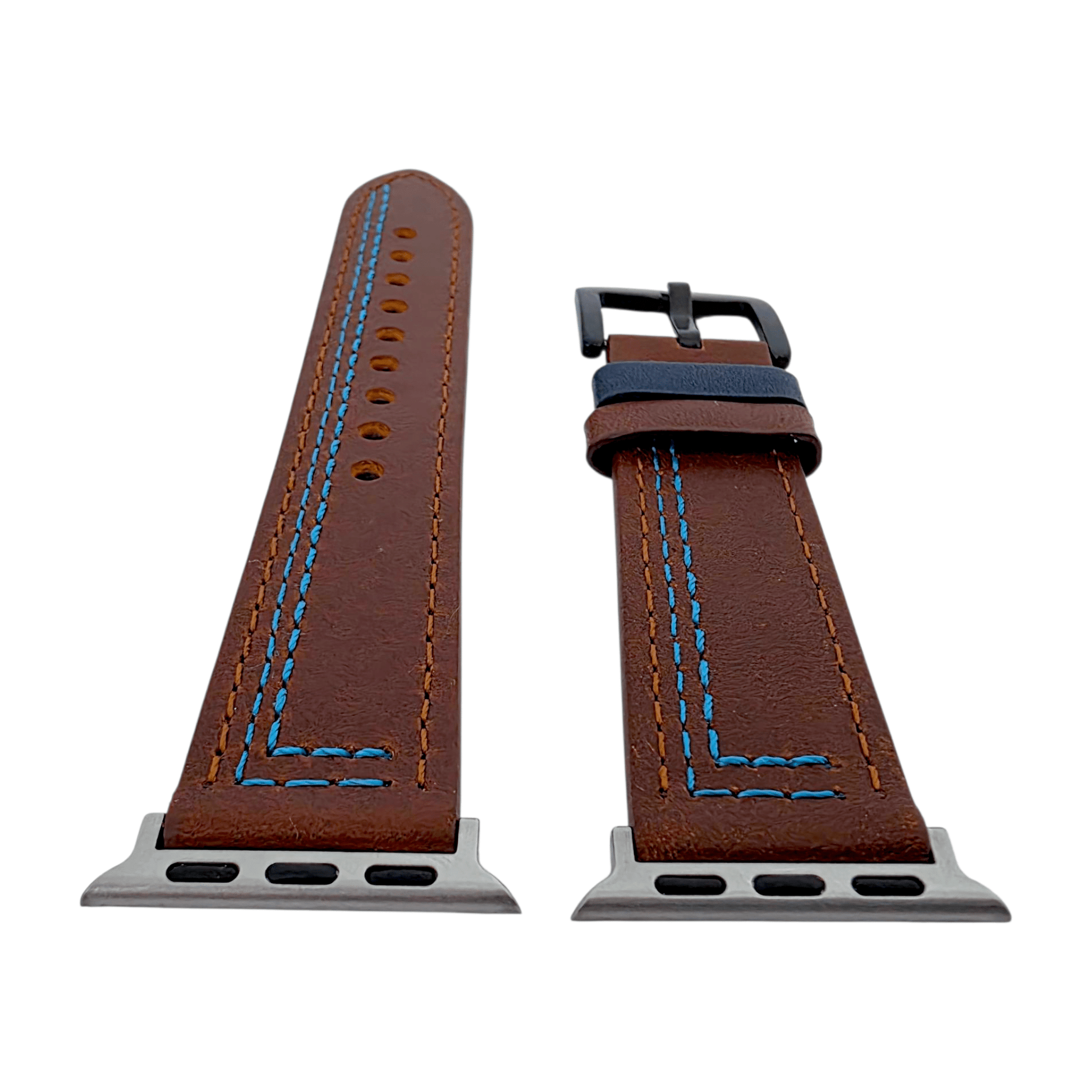 Leather Watch Strap For Apple Iwatch Dark Brown - Wrist Envy
