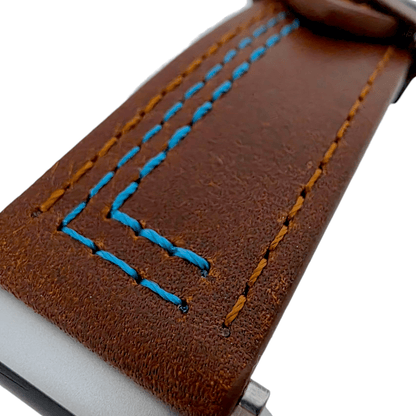 Leather Watch Strap For Apple Iwatch Dark Brown - Wrist Envy