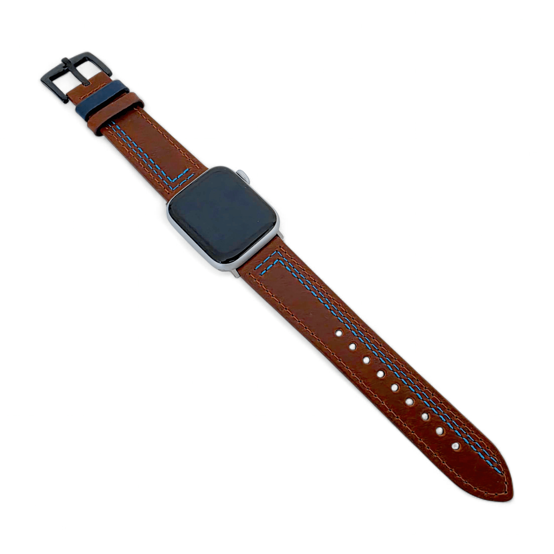 Leather Watch Strap For Apple Iwatch Dark Brown - Wrist Envy