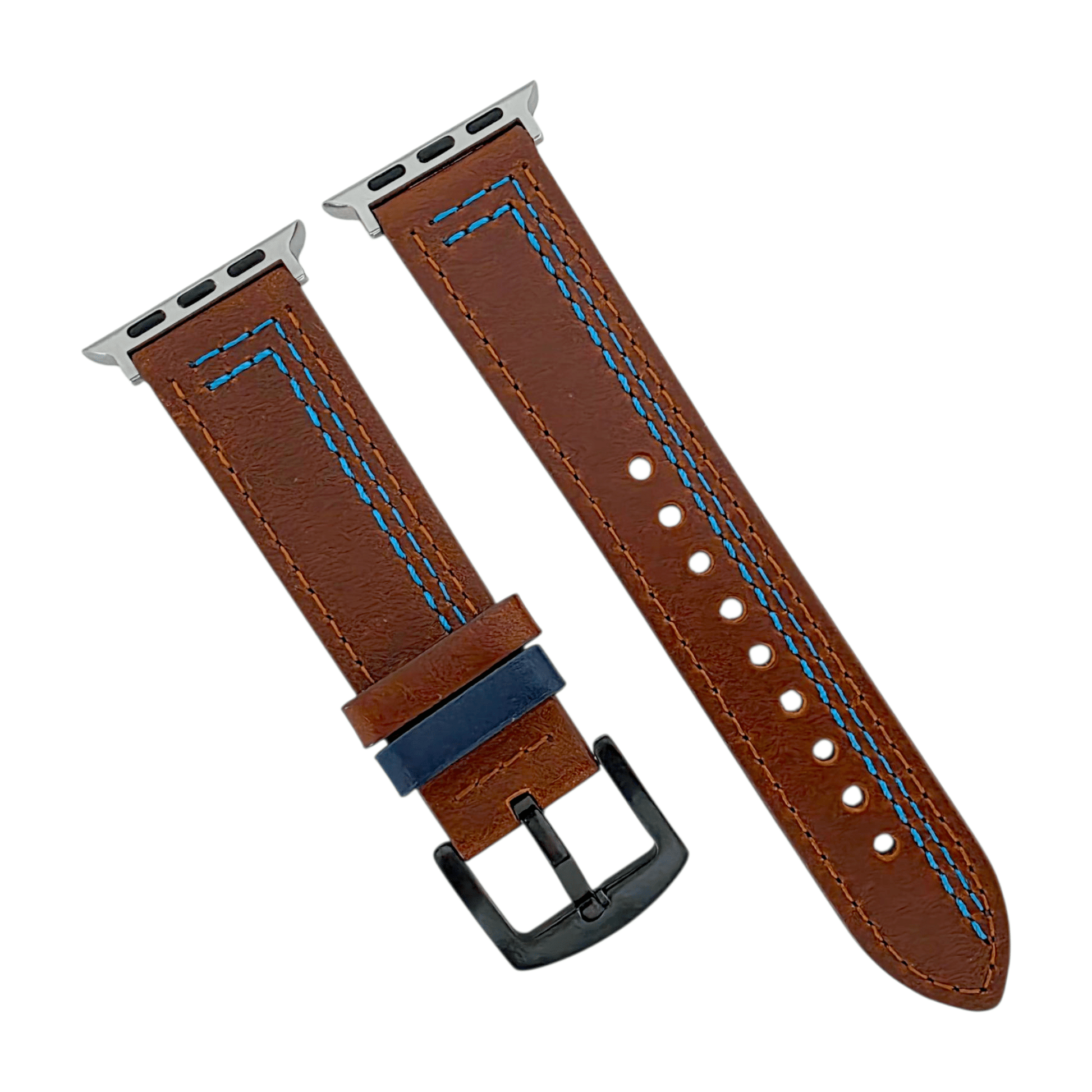 Leather Watch Strap For Apple Iwatch Dark Brown - Wrist Envy