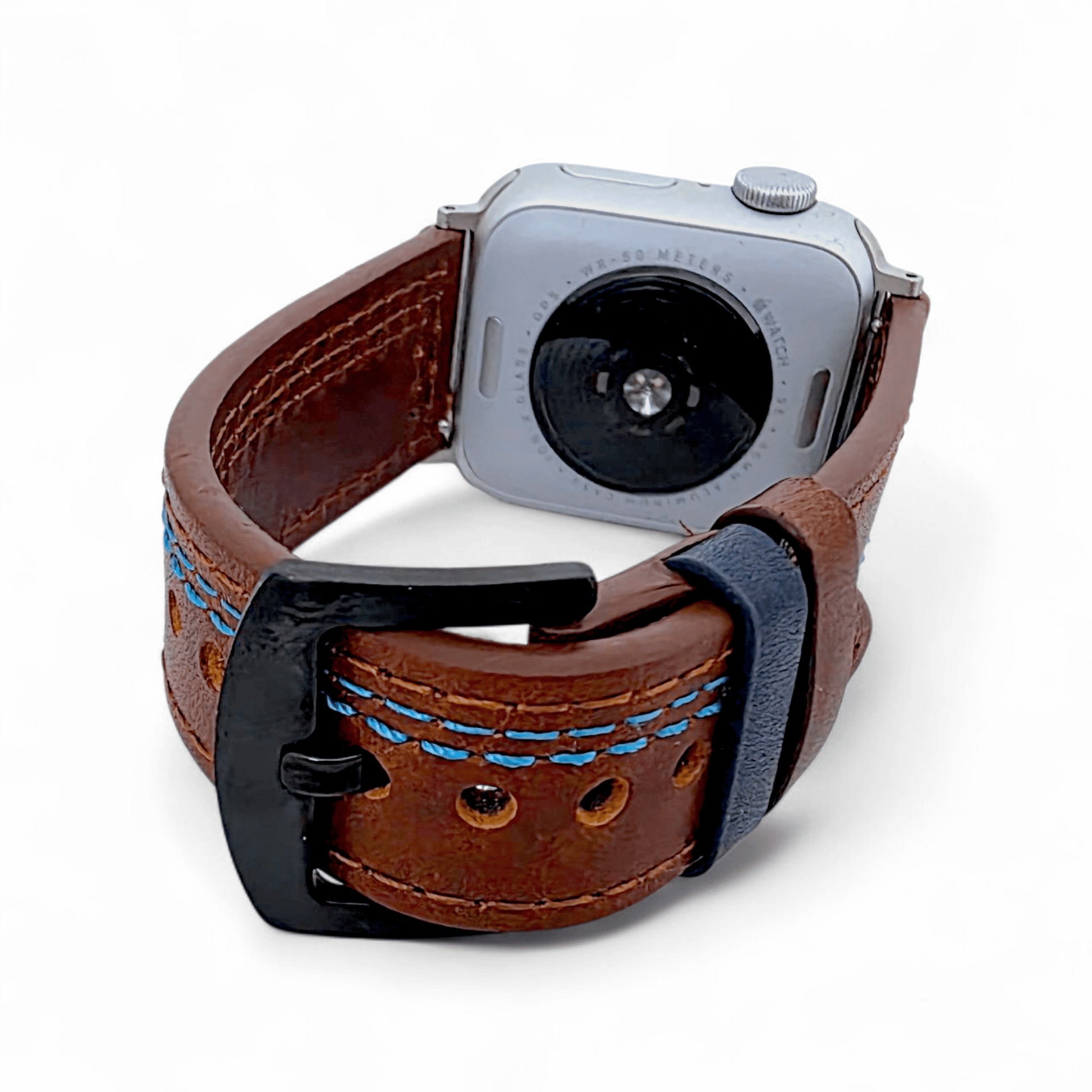 Leather Watch Strap For Apple Iwatch Dark Brown - Wrist Envy