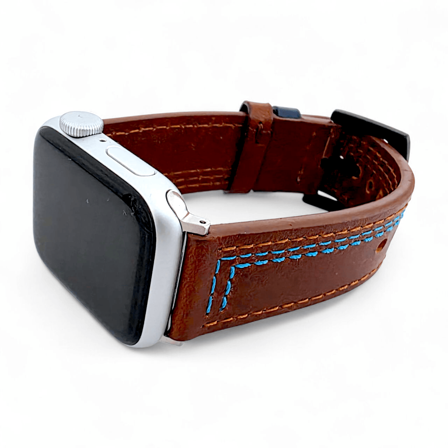 Leather Watch Strap For Apple Iwatch Dark Brown - Wrist Envy