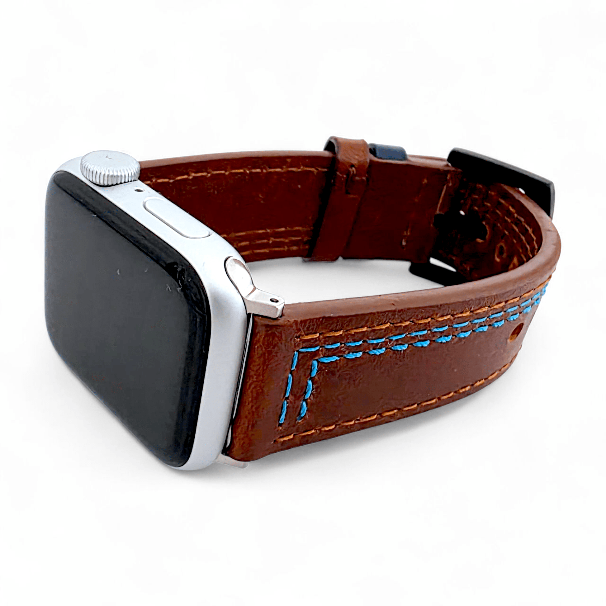 Leather Watch Strap For Apple Iwatch Dark Brown - Wrist Envy