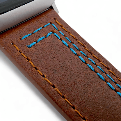Leather Watch Strap For Apple Iwatch Dark Brown - Wrist Envy