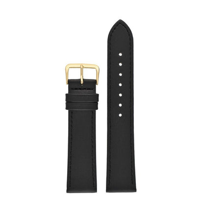Leather Watch Strap Stitched 8mm to 30mm Black - Wrist Envy