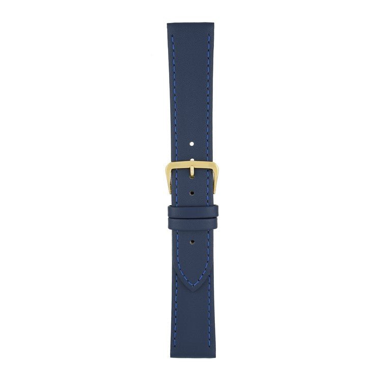 Leather Watch Strap Stitched 8mm to 30mm Blue - Wrist Envy