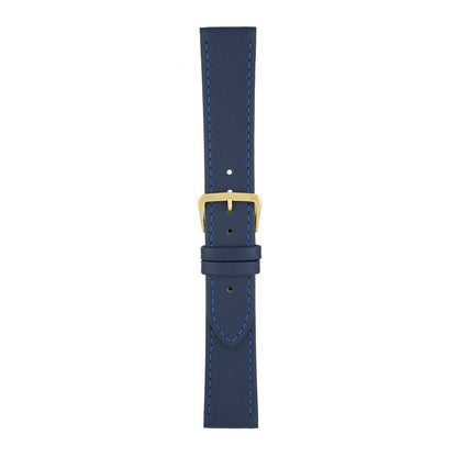 Leather Watch Strap Stitched 8mm to 30mm Blue - Wrist Envy