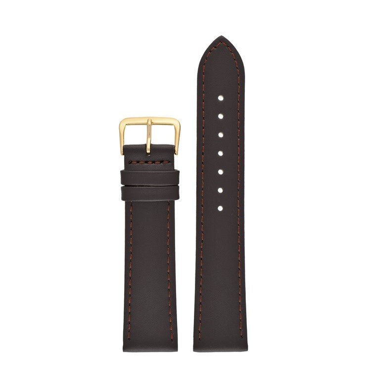 Leather Watch Strap Stitched 8mm to 30mm Brown - Wrist Envy