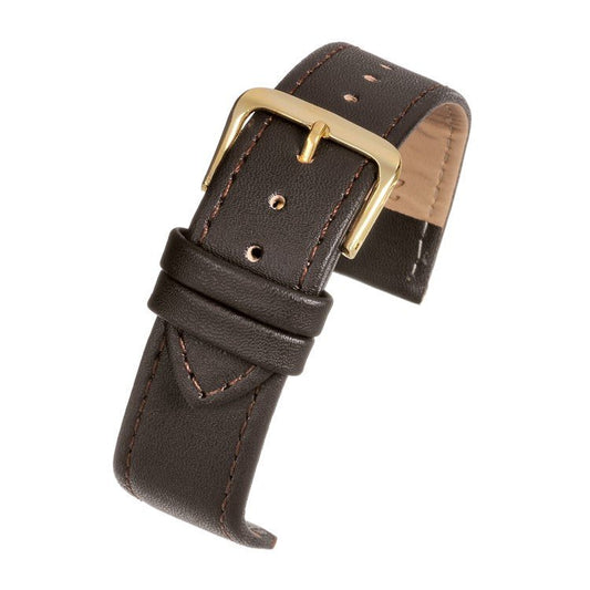 Leather Watch Strap Stitched 8mm to 30mm Brown - Wrist Envy
