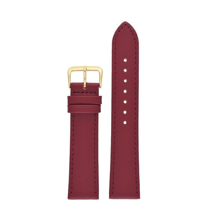 Leather Watch Strap Stitched 8mm to 30mm Red - Wrist Envy