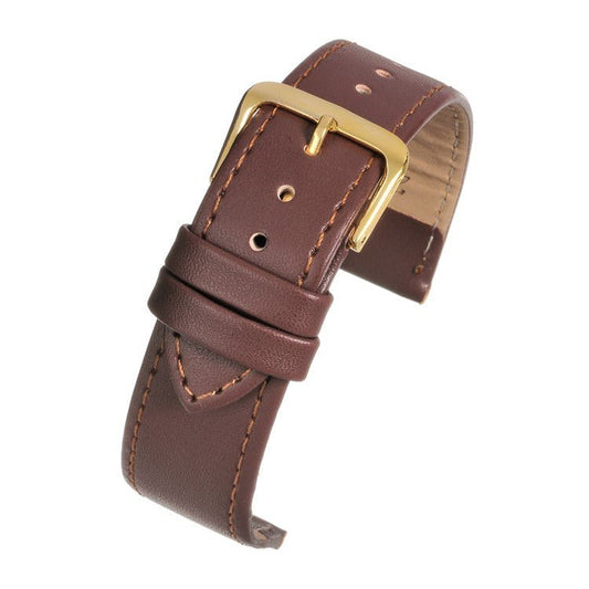 Leather Watch Strap Stitched 8mm to 30mm Tan Brown - Wrist Envy