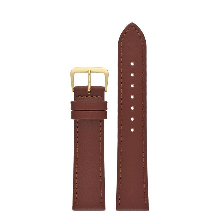 Leather Watch Strap Stitched 8mm to 30mm Tan Brown - Wrist Envy