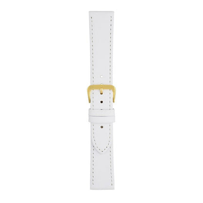 Leather Watch Strap Stitched 8mm to 30mm White - Wrist Envy