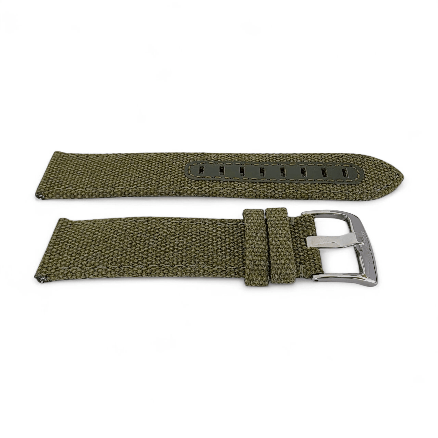 Luxury Canvas Watch Strap 4mm Thick 18mm 20mm 22mm Army Green - Wrist Envy