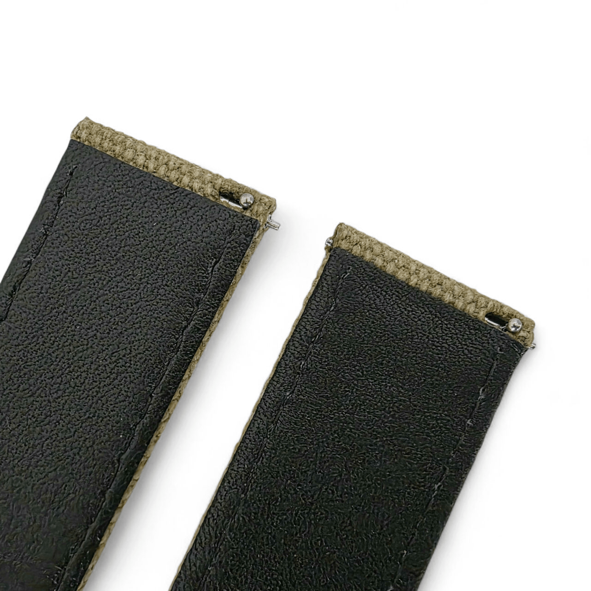 Luxury Canvas Watch Strap 4mm Thick 18mm 20mm 22mm Khaki Beige - Wrist Envy