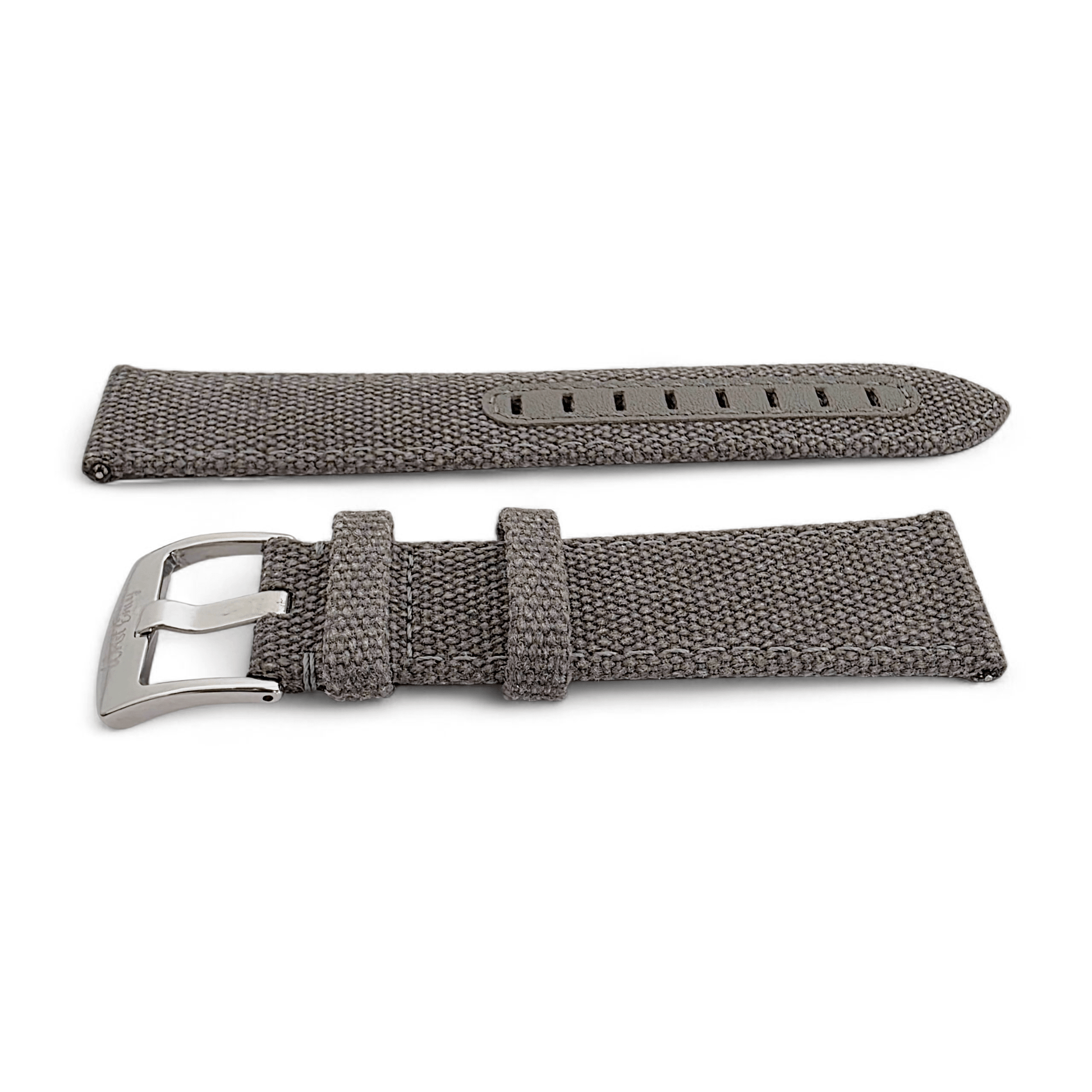 Luxury Canvas Watch Strap 4mm Thick 20mm 22mm Steel Grey - Wrist Envy