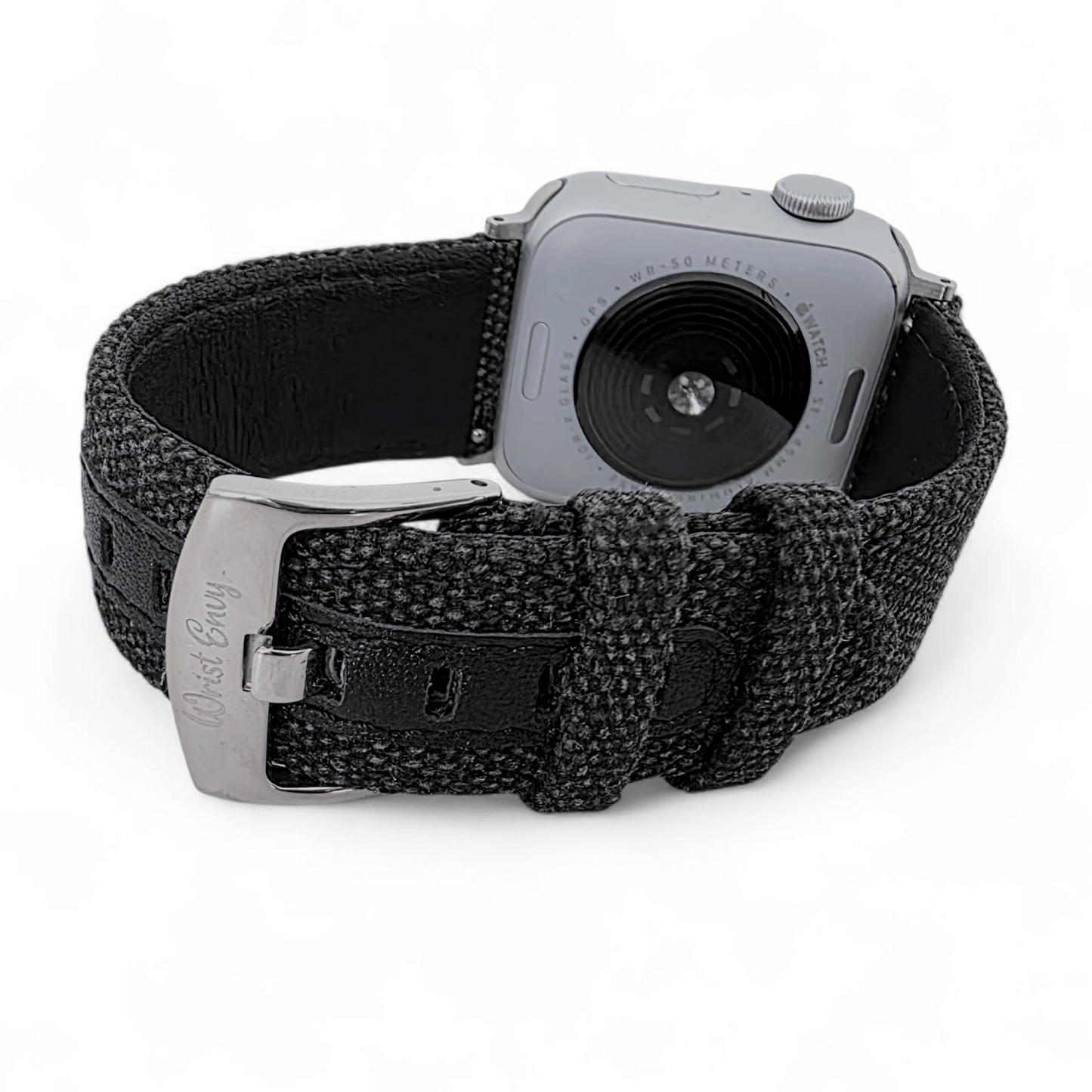 Luxury Canvas Watch Strap For Apple Watch Black - Wrist Envy