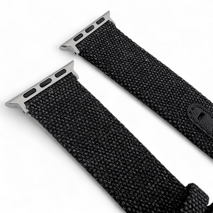 Luxury Canvas Watch Strap For Apple Watch Black - Wrist Envy