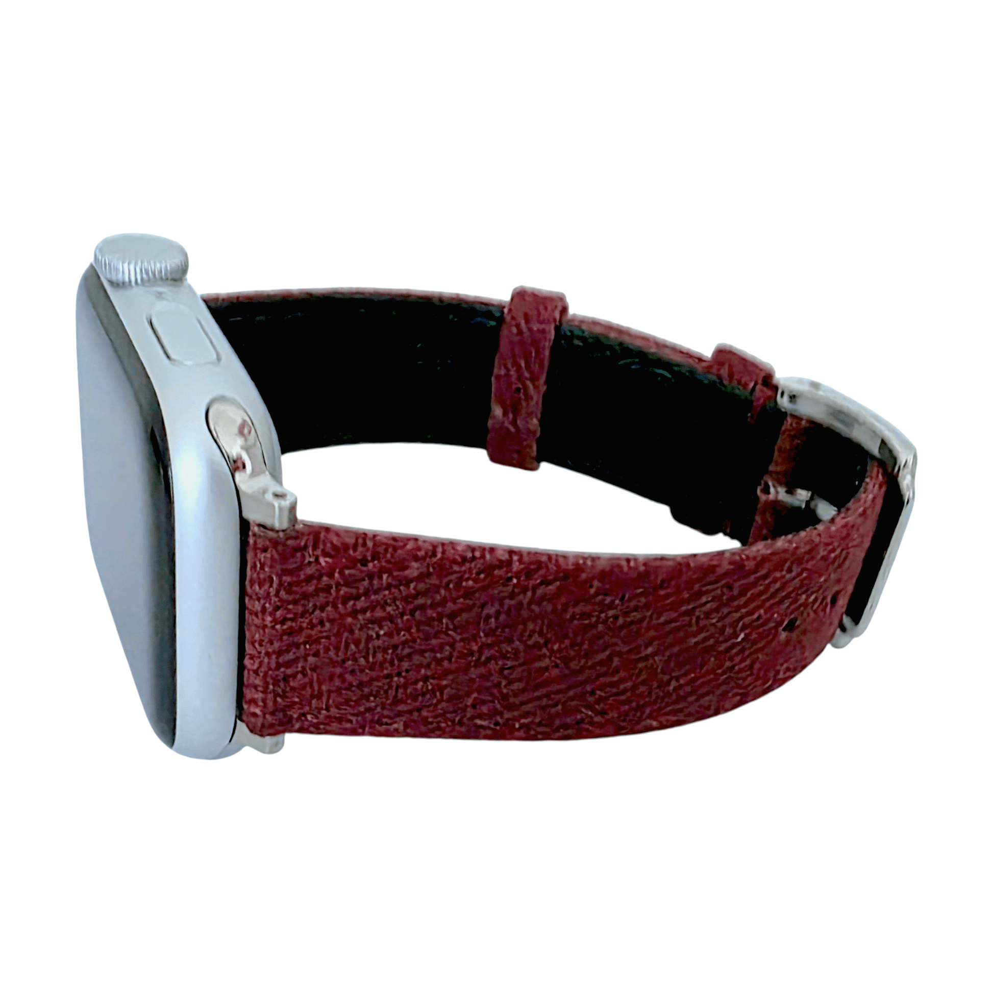 Luxury Denim Twill Strap For Apple Watch Burgundy - Wrist Envy