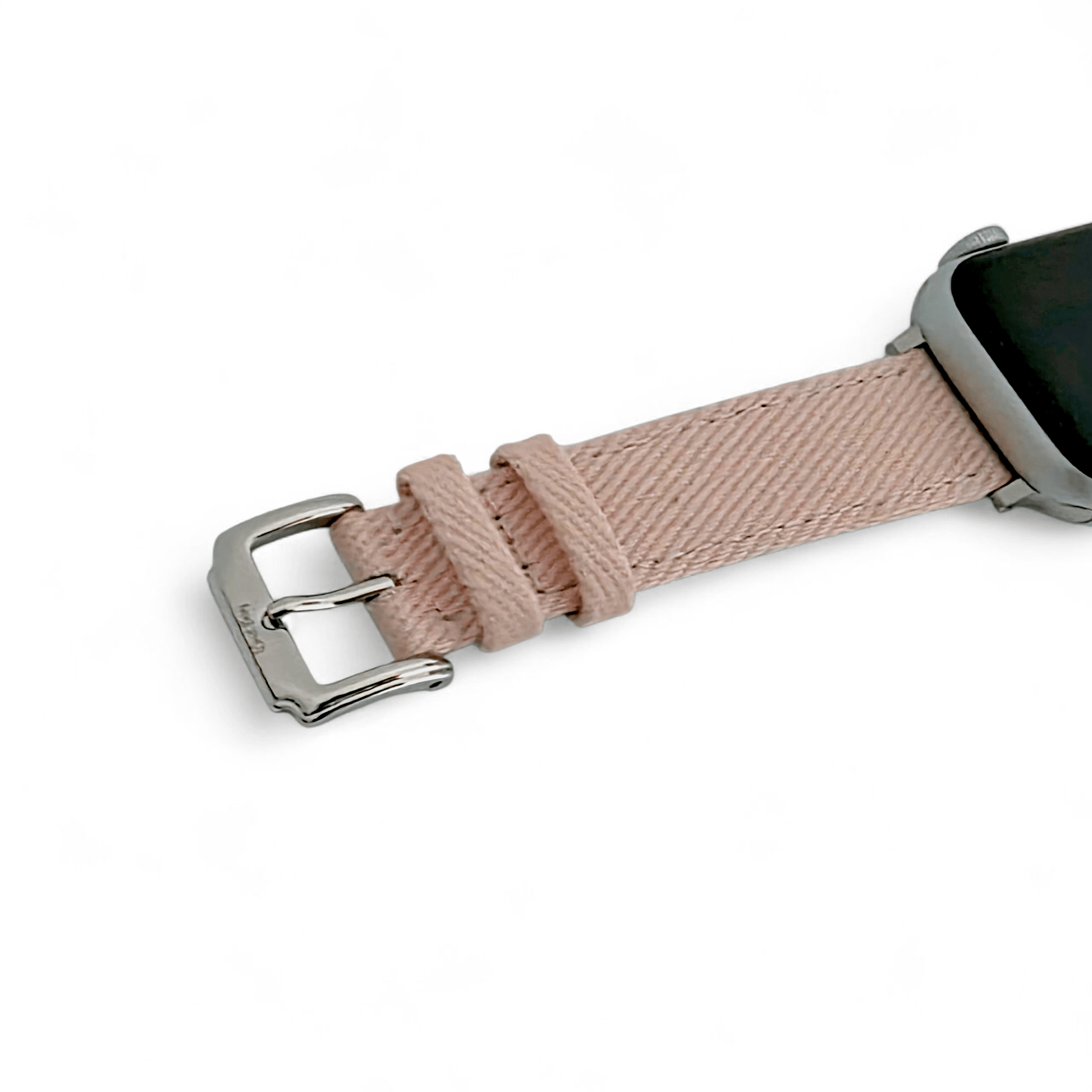 Luxury Denim Twill Strap For Apple Watch Light Pink - Wrist Envy