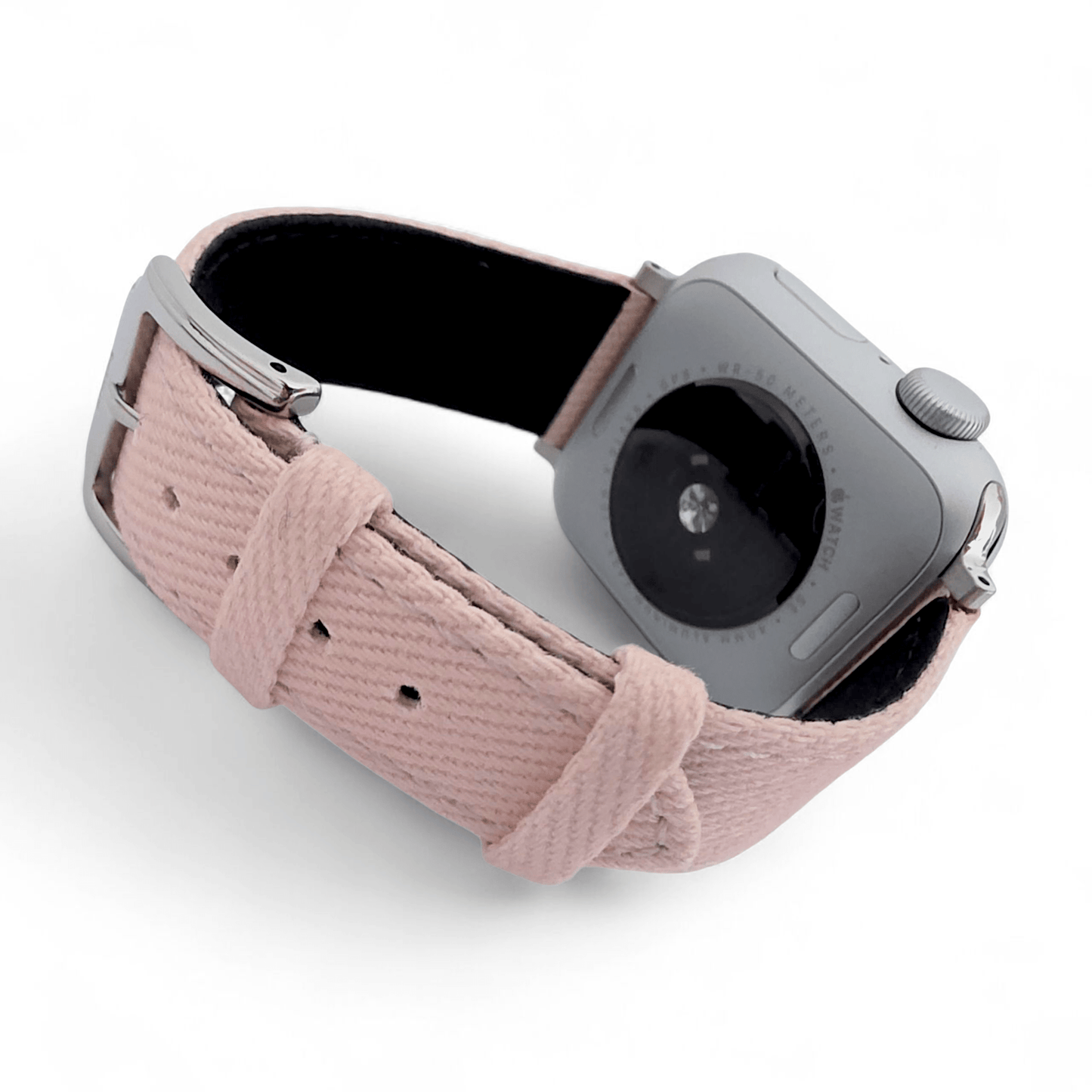 Luxury Denim Twill Strap For Apple Watch Light Pink - Wrist Envy