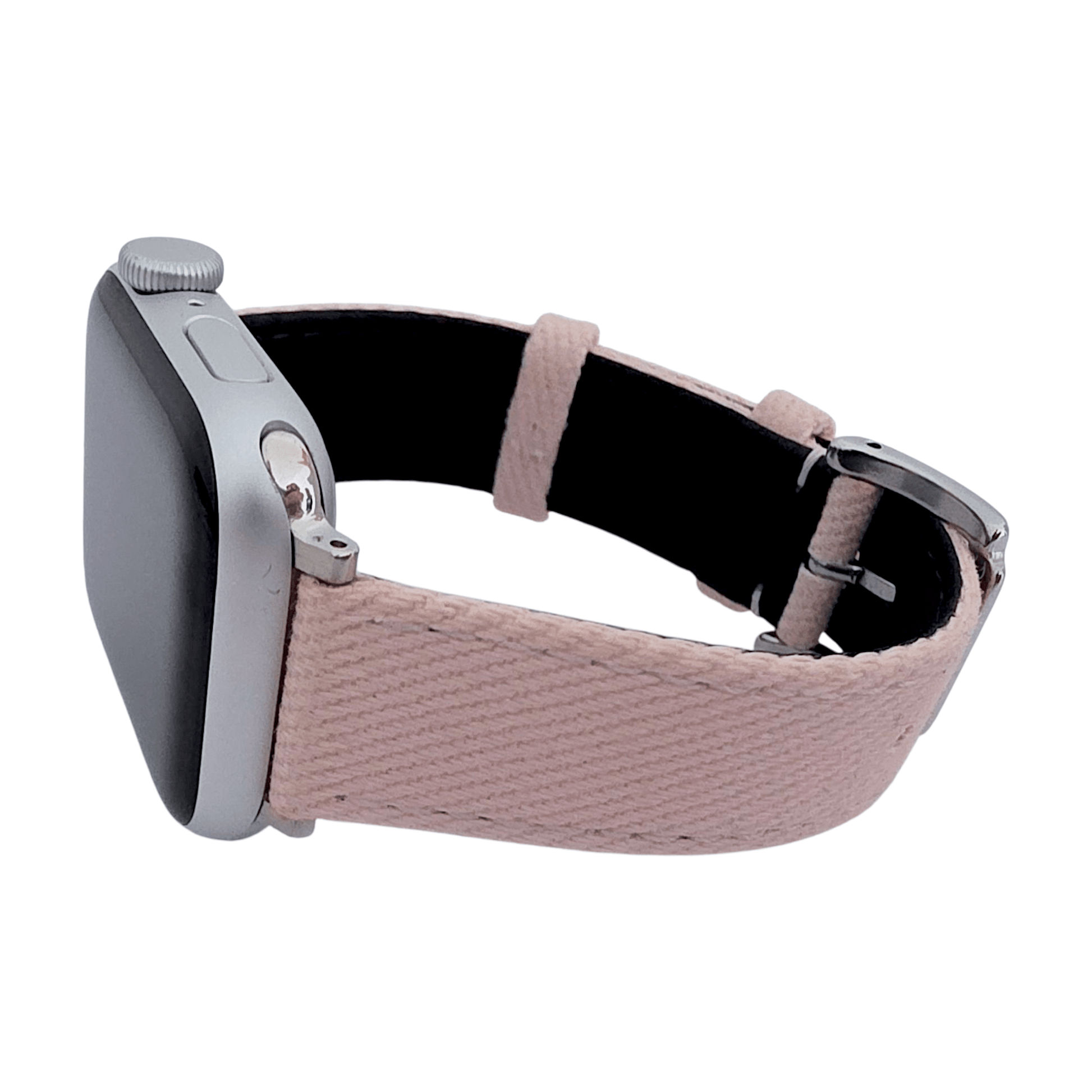Luxury Denim Twill Strap For Apple Watch Light Pink - Wrist Envy