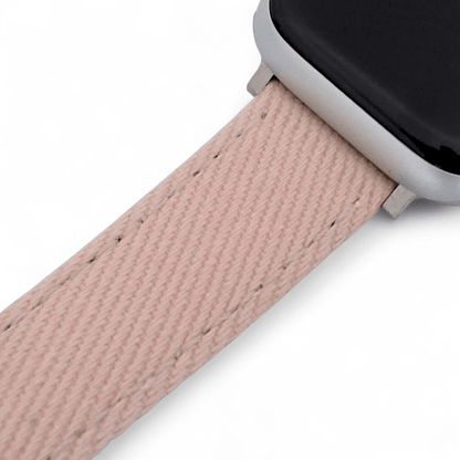 Luxury Denim Twill Strap For Apple Watch Light Pink - Wrist Envy