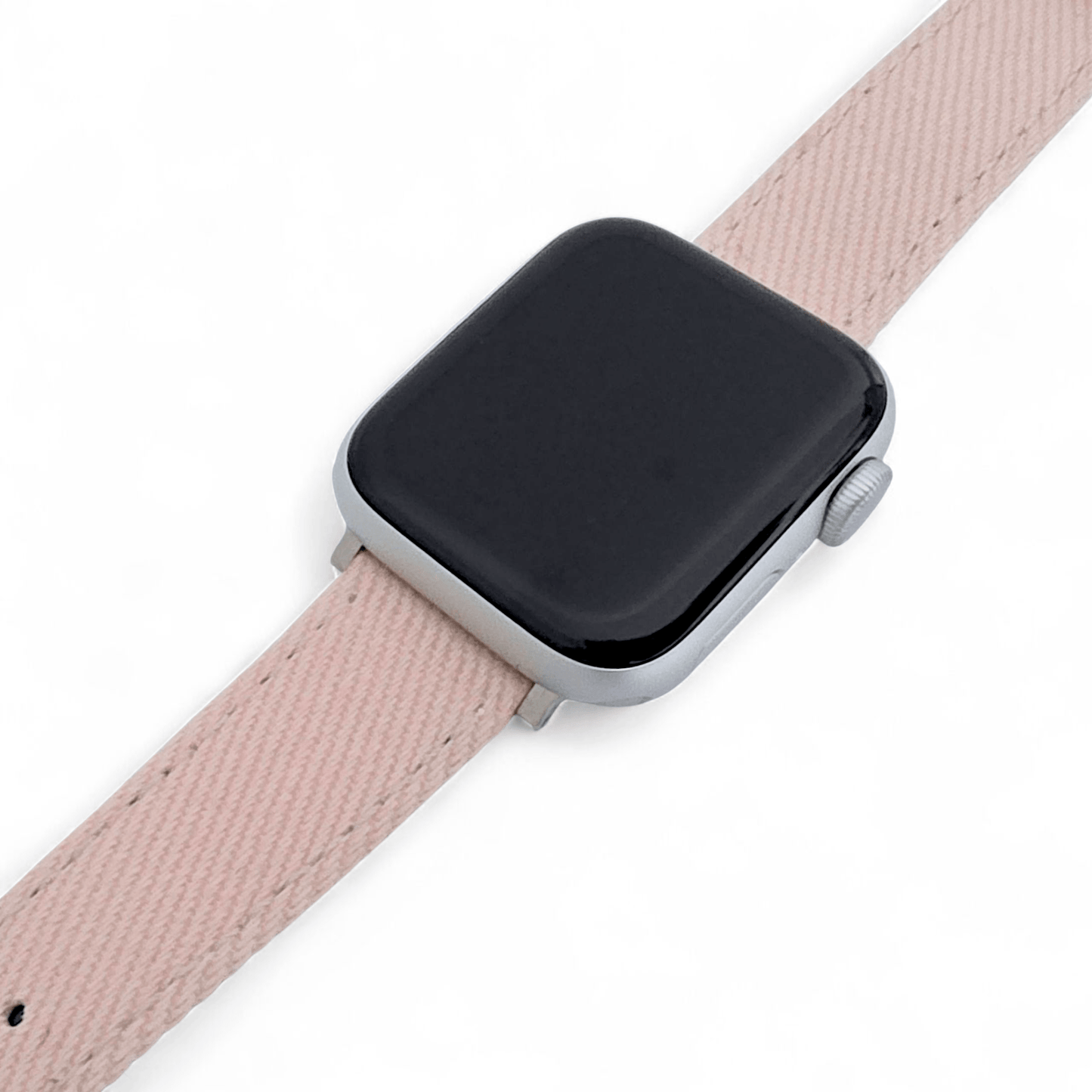 Luxury Denim Twill Strap For Apple Watch Light Pink - Wrist Envy