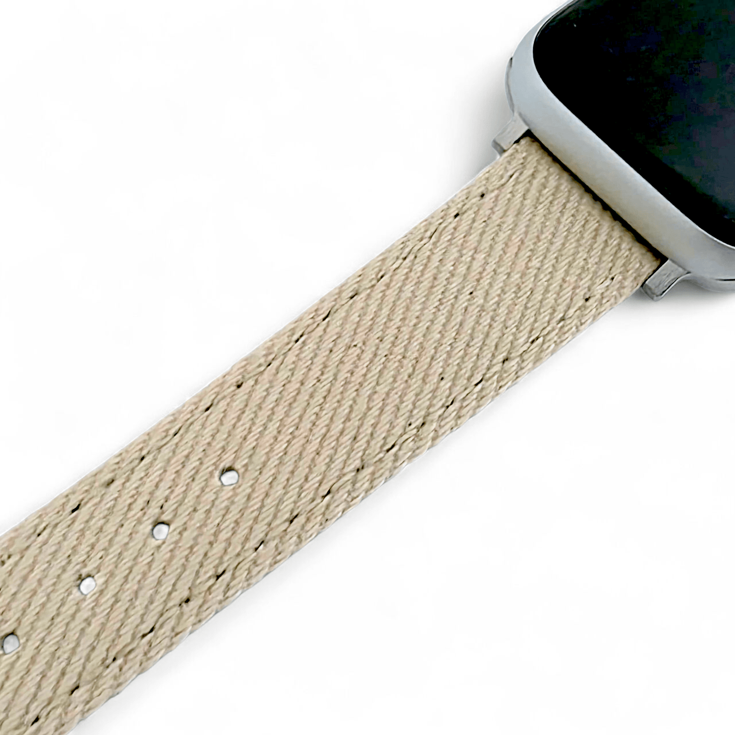 Luxury Denim Twill Strap For Apple Watch Light Starlight - Wrist Envy